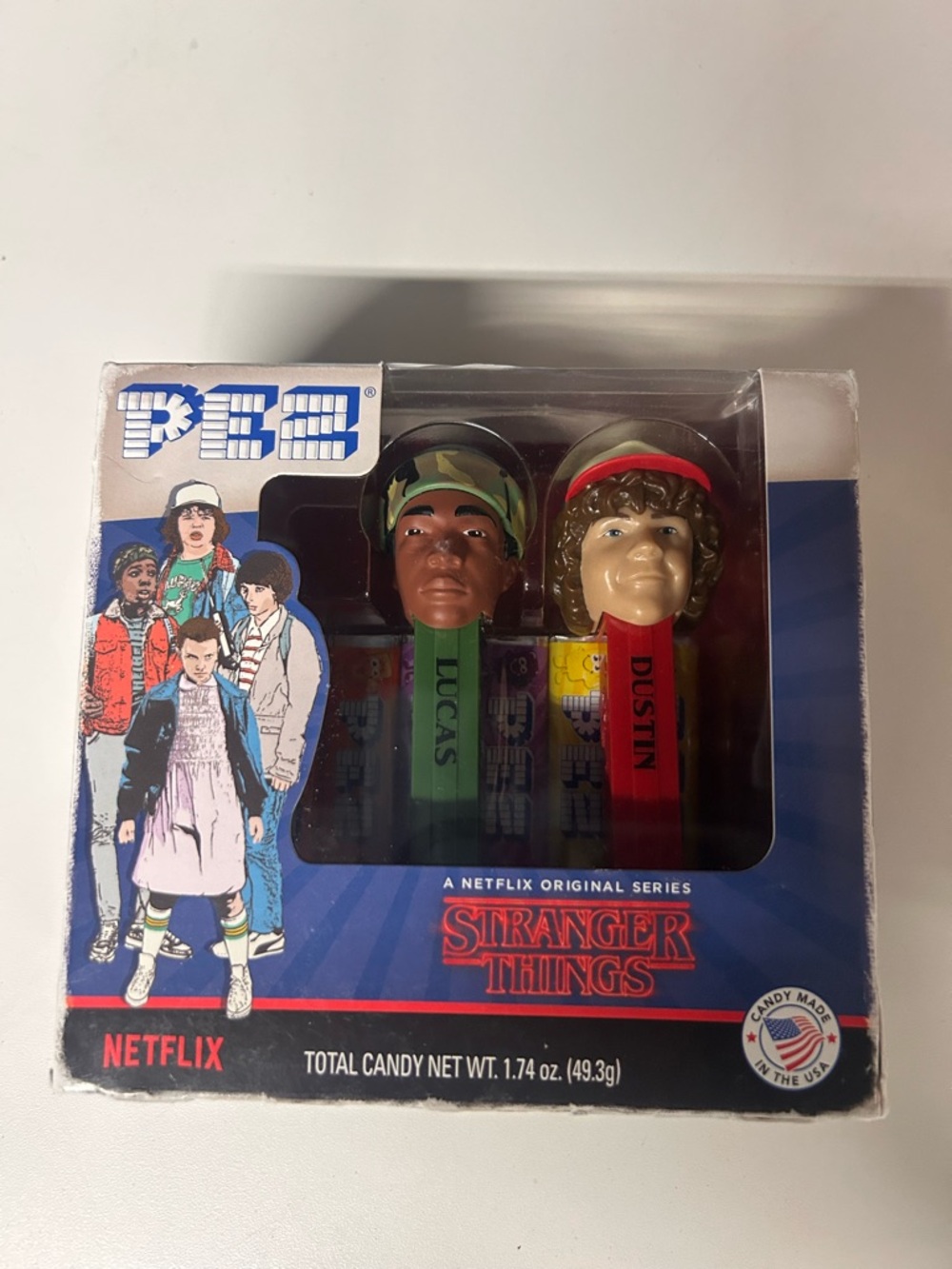 PEZ Stranger Things Lucas & Dustin PEZ Dispensers - Green & Red